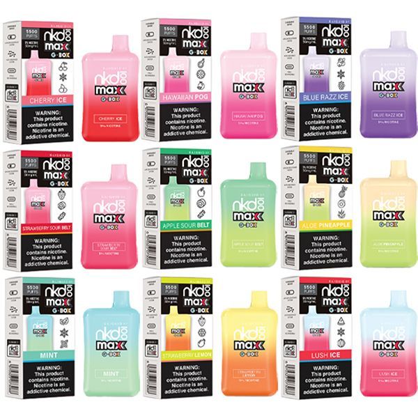 Naked 100 Max G-Box Disposable 5500 Puff 14mL 50mg - MOQ 10