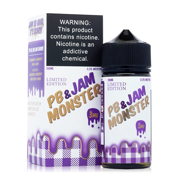 Jam Monster Series E-Liquid 100mL - Freebase - Original, Ice, Lemonade, Etc. - Image 54