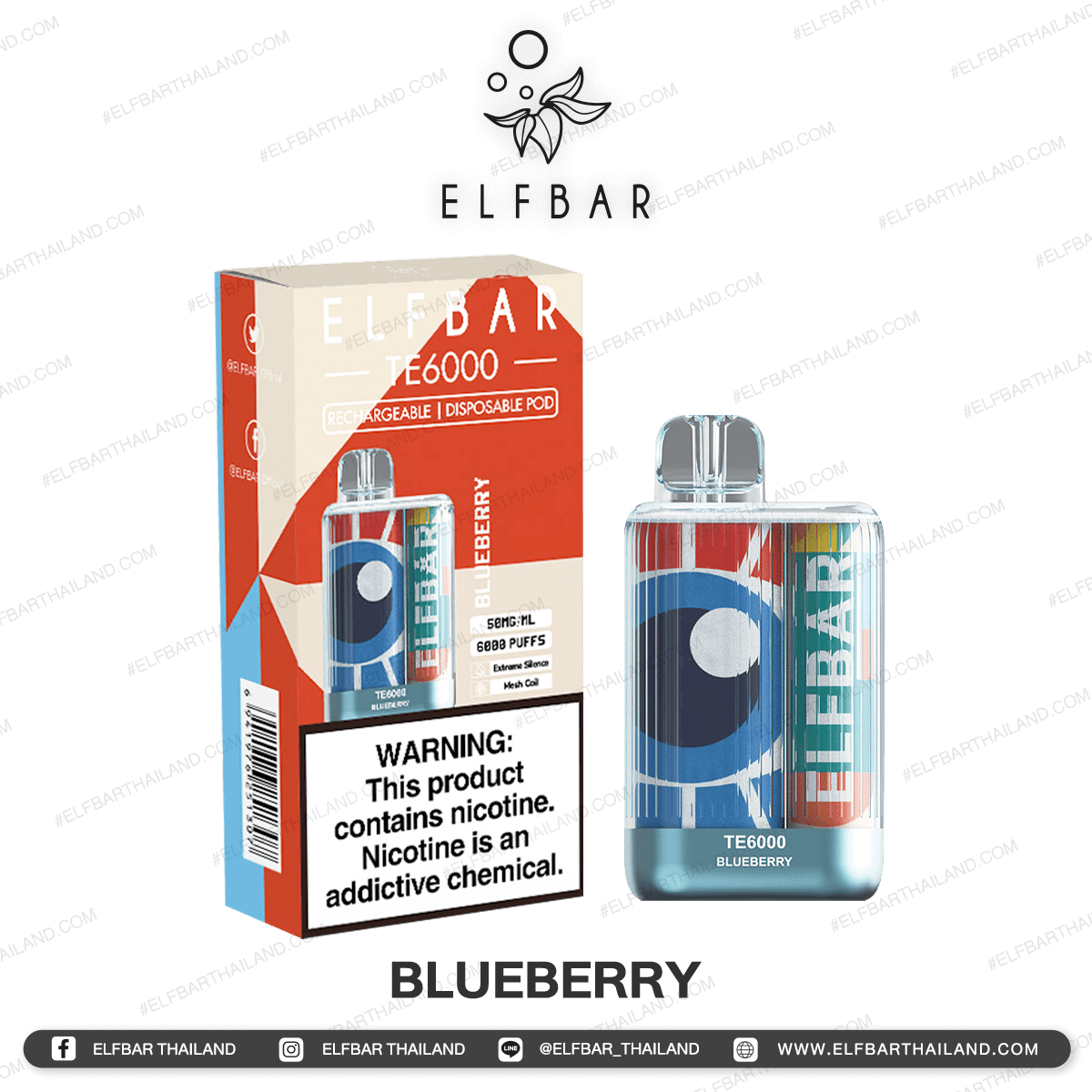 Elf Bar TE6000 Disposable 6000 Puffs 13mL 40-50mg - MOQ 10 - Image 6