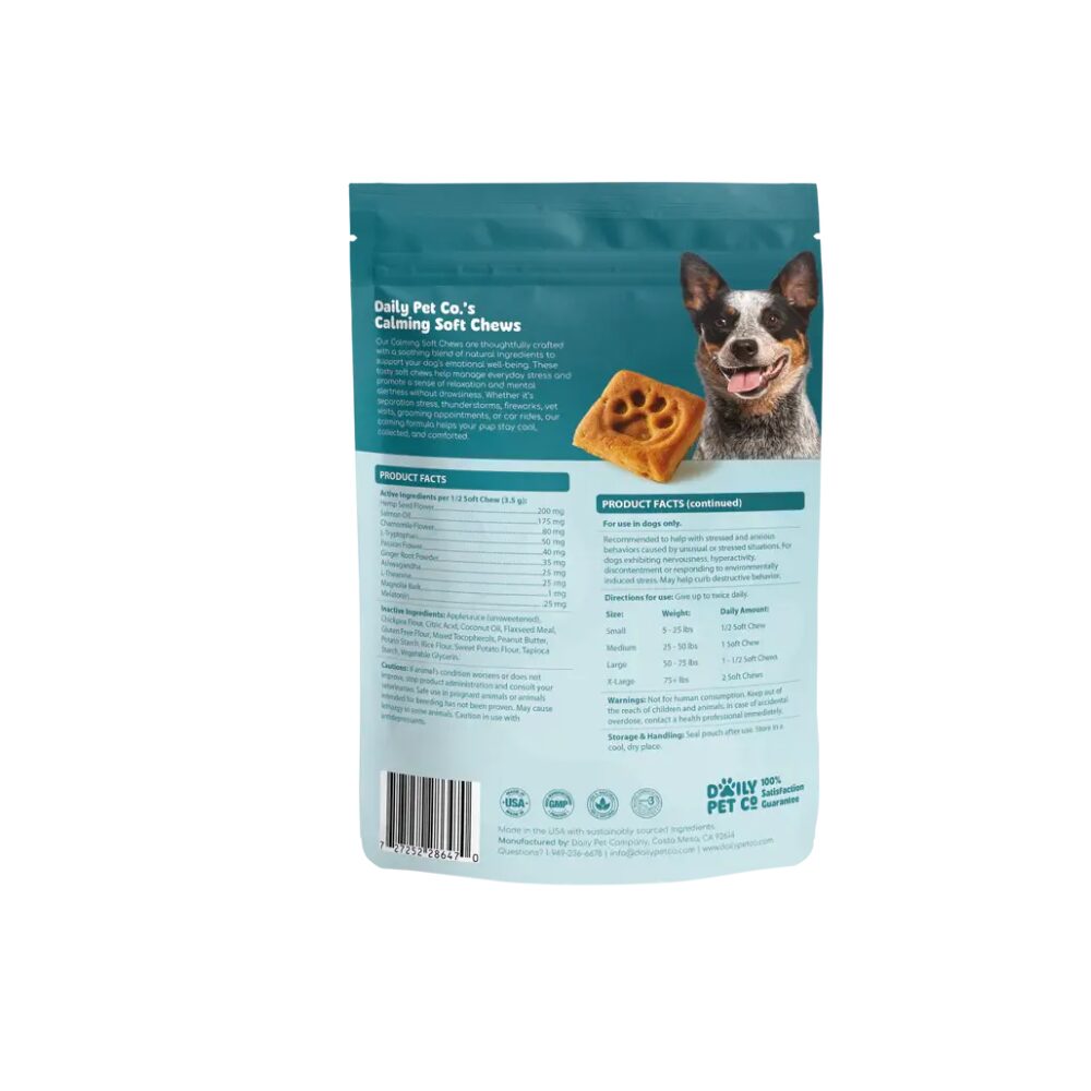 Daily Pet Co (Dog Treats)(60ct Pouch) Calming Chews - Image 2