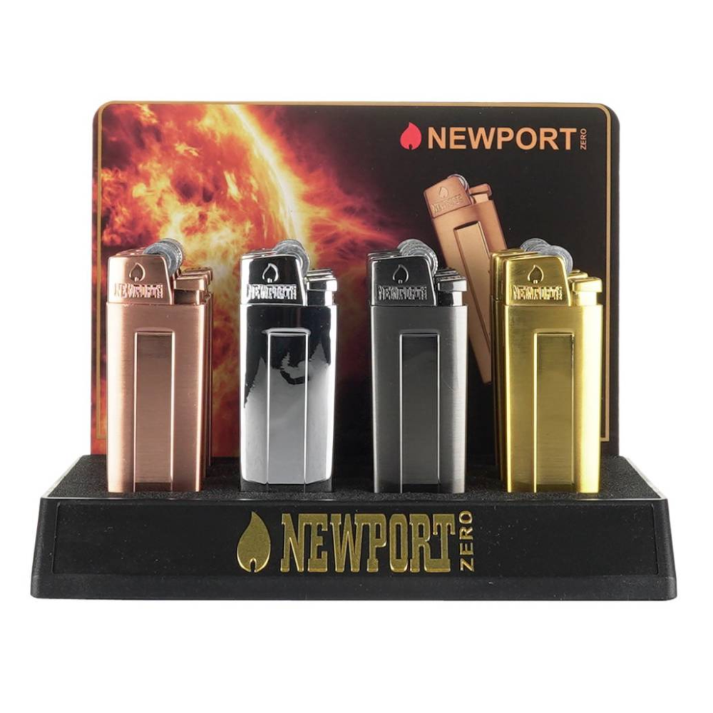 Newport ZERO (DSPLY 12pc)(Lighter) Jet Flame NZL117